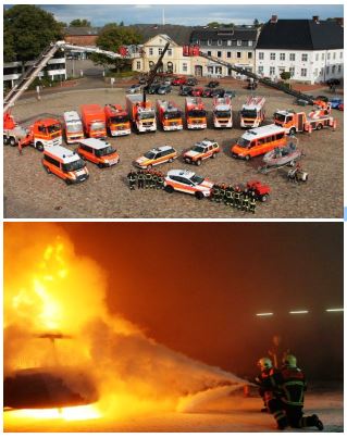 2 Bilder der Freiwilligen Feuerwehr Rendsburg